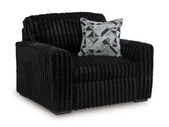 Midnight-Madness Onyx Chair and a Half - Ornate Home
