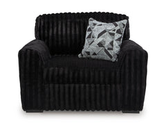 Midnight-Madness Onyx Chair and a Half - Ornate Home