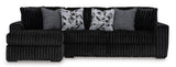 Midnight-Madness Onyx Corduroy 2-Piece LAF Chaise Sectional (Online Special Price) - Ornate Home