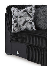 Midnight-Madness Onyx Corduroy Modular Sectional Units - Create your own Style - Ornate Home