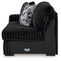 Midnight-Madness Onyx Corduroy Modular Sectional Units - Ornate Home