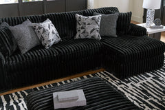 Midnight-Madness Onyx Corduroy Modular Sectional Units - Ornate Home