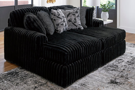 Midnight-Madness Onyx Corduroy Modular Sectional Units - Ornate Home