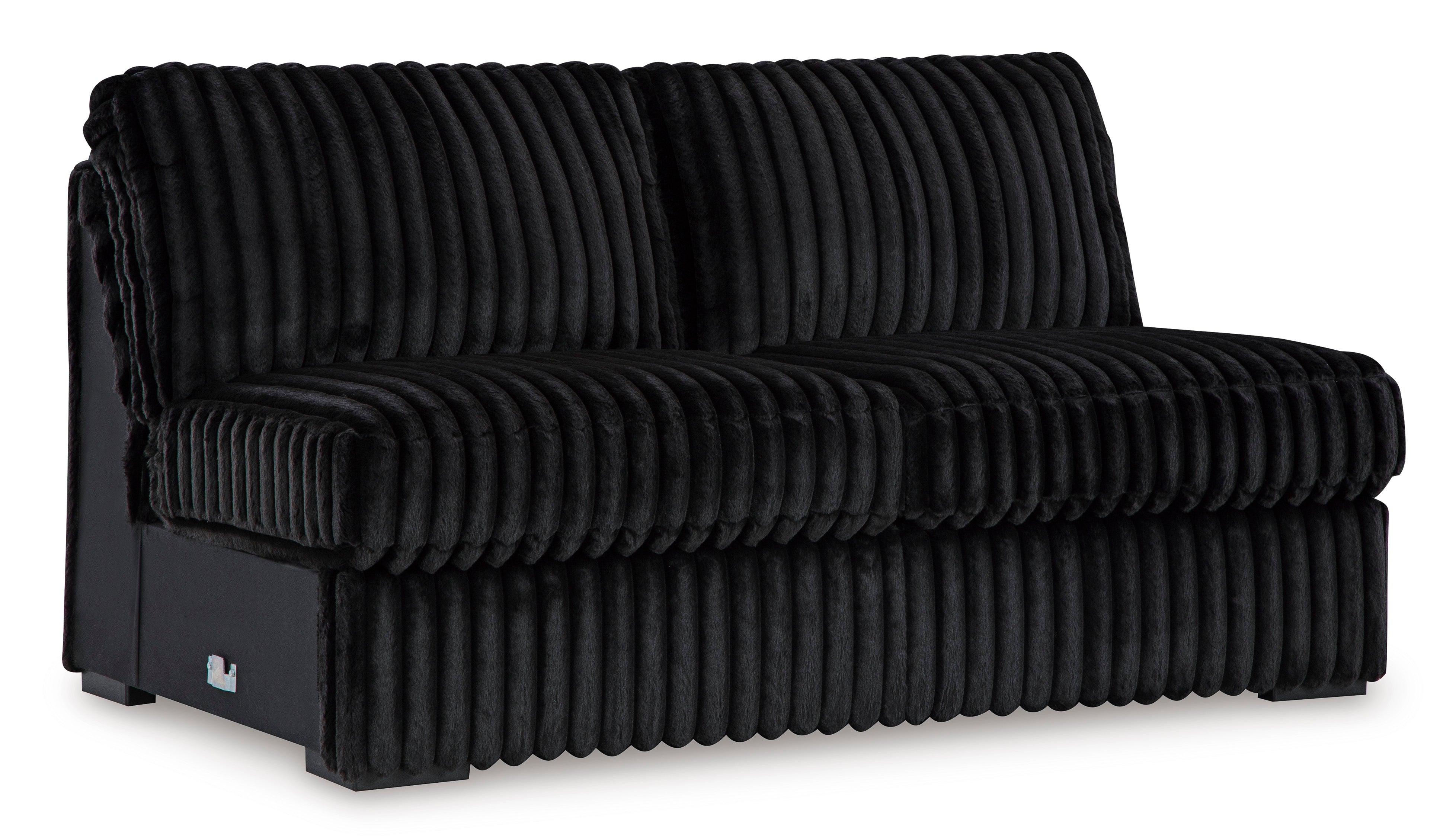 Ashley Furniture Midnight-Madness Onyx Corduroy Modular Sectional