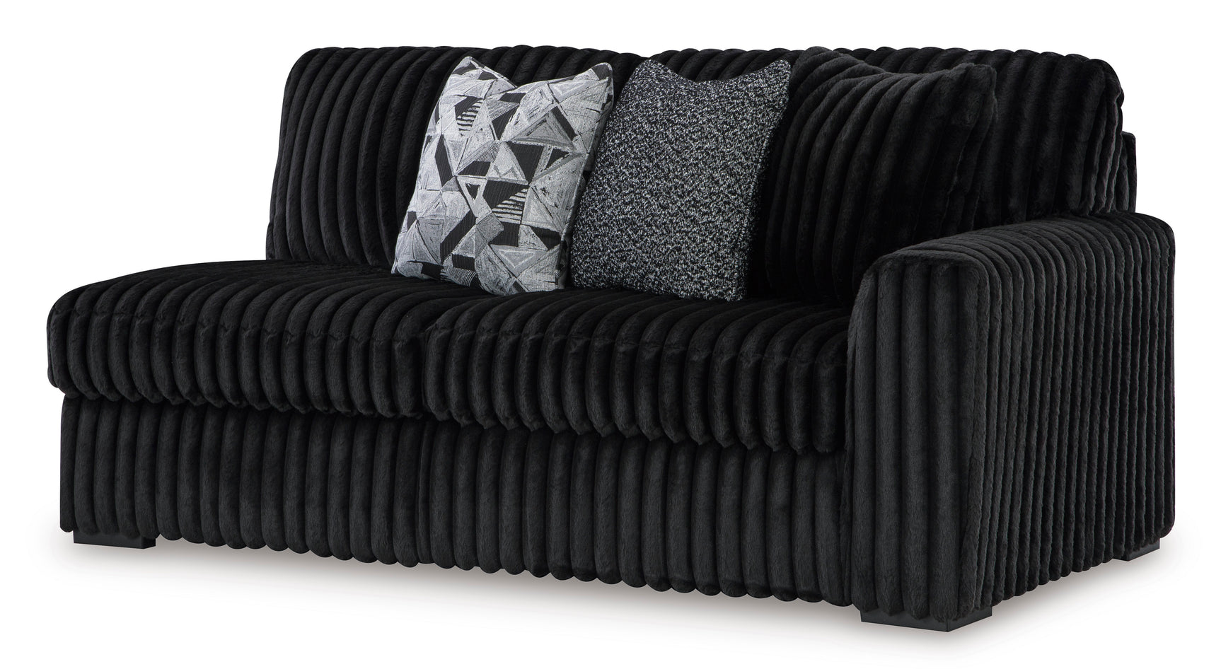 Midnight-Madness Onyx Corduroy Modular Sectional Units - Ornate Home