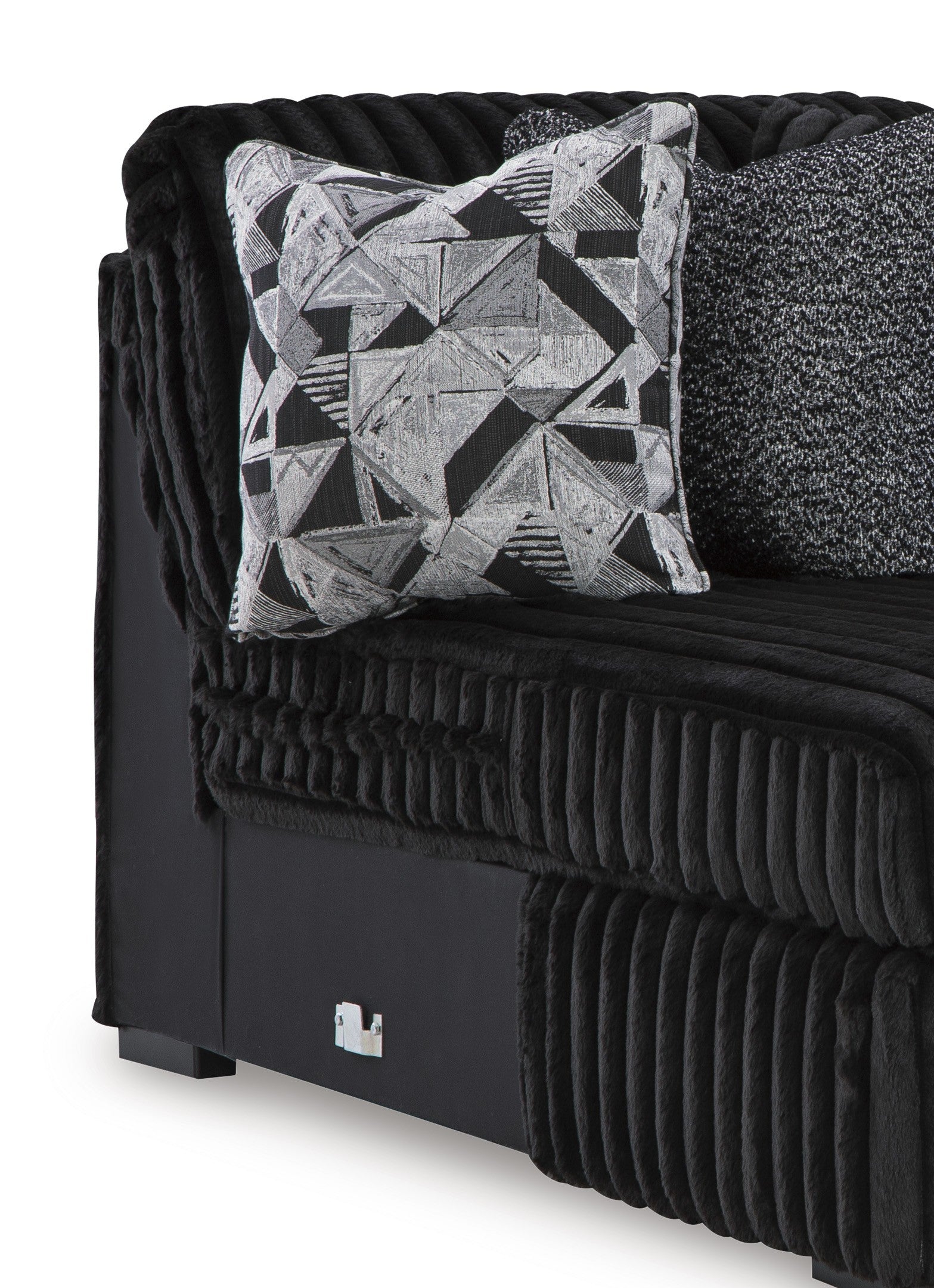 Midnight-Madness Onyx Corduroy Modular Sectional Units - Ornate Home