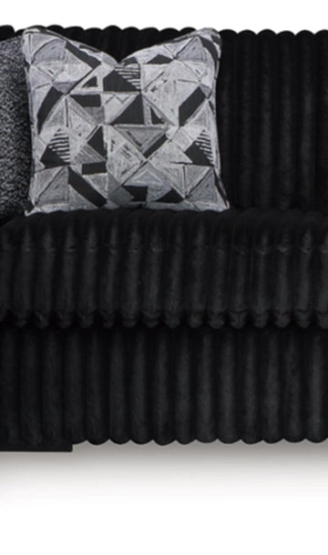 Midnight-Madness Onyx Corduroy Modular Sectional Units - Ornate Home