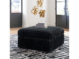Midnight-Madness Onyx Corduroy Oversized Accent Ottoman (Online Special Price) - Ornate Home