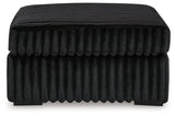 Midnight-Madness Onyx Corduroy Oversized Accent Ottoman (Online Special Price) - Ornate Home
