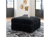 Midnight-Madness Onyx Corduroy Oversized Accent Ottoman - Ornate Home
