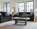 Midnight-Madness Onyx Corduroy Sofa (Online Special Price) - Ornate Home