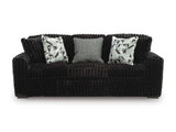 Midnight-Madness Onyx Corduroy Sofa - Ornate Home