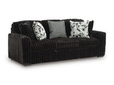 Midnight-Madness Onyx Corduroy Sofa - Ornate Home