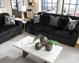 Midnight-Madness Onyx Corduroy Sofa and Loveseat Living Room Set (Online Special Price) - Ornate Home
