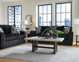 Midnight-Madness Onyx Corduroy Sofa and Loveseat Living Room Set (Online Special Price) - Ornate Home