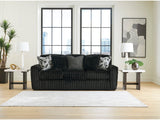 Midnight-Madness Onyx Corduroy Sofa and Loveseat Living Room Set (Online Special Price) - Ornate Home