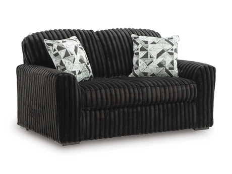 Midnight-Madness Onyx Loveseat - Ornate Home