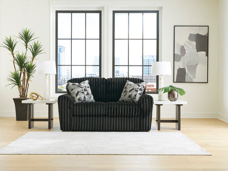 Midnight-Madness Onyx Loveseat - Ornate Home