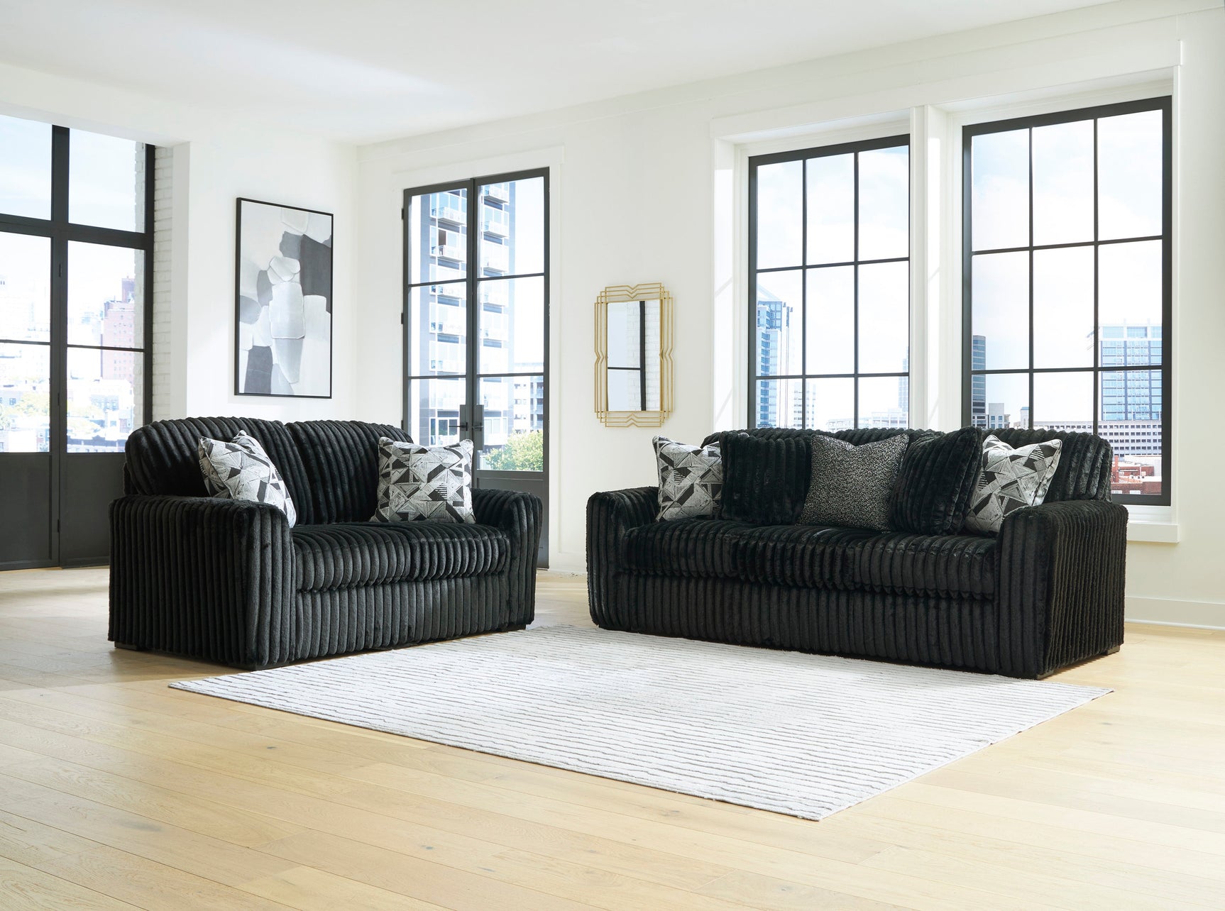 Midnight-Madness Onyx Loveseat (Online Special Price) - Ornate Home