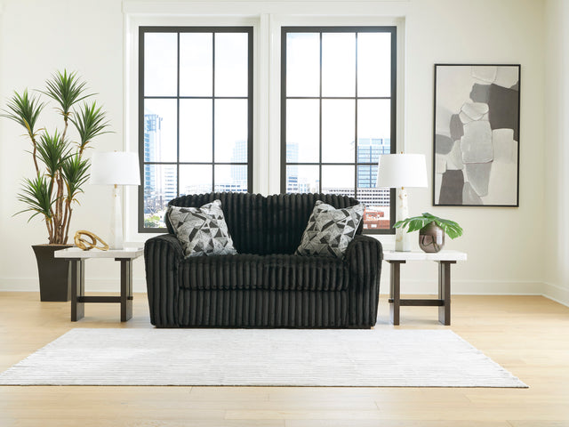 Midnight-Madness Onyx Loveseat - Ornate Home