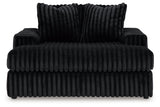 Midnight-Madness Onyx Oversized Chaise and Oversized Accent Ottoman (Online Special Price) - Ornate Home