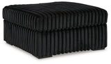 Midnight-Madness Onyx Oversized Chaise and Oversized Accent Ottoman (Online Special Price) - Ornate Home