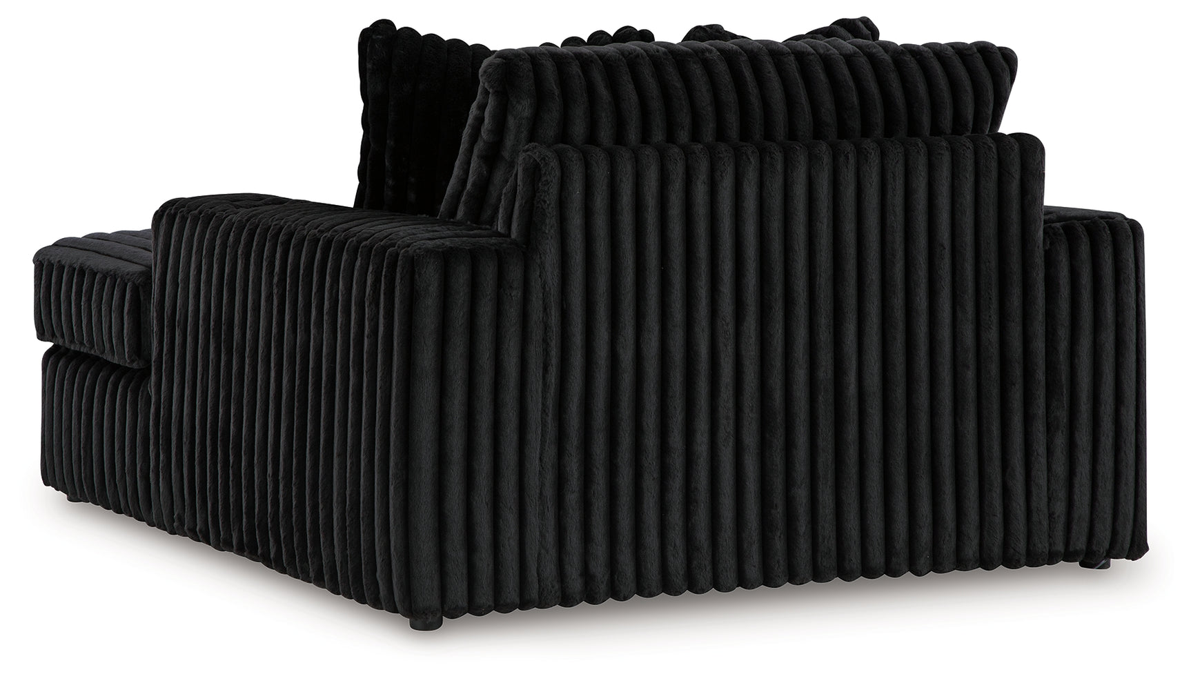 Midnight-Madness Onyx Oversized Chaise and Oversized Accent Ottoman - Ornate Home