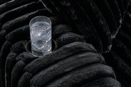 Midnight-Madness Onyx Oversized Chaise and Oversized Accent Ottoman - Ornate Home