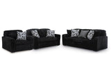 Midnight-Madness Onyx Sofa, Loveseat and Oversized Chair (Online Special Price) - Ornate Home