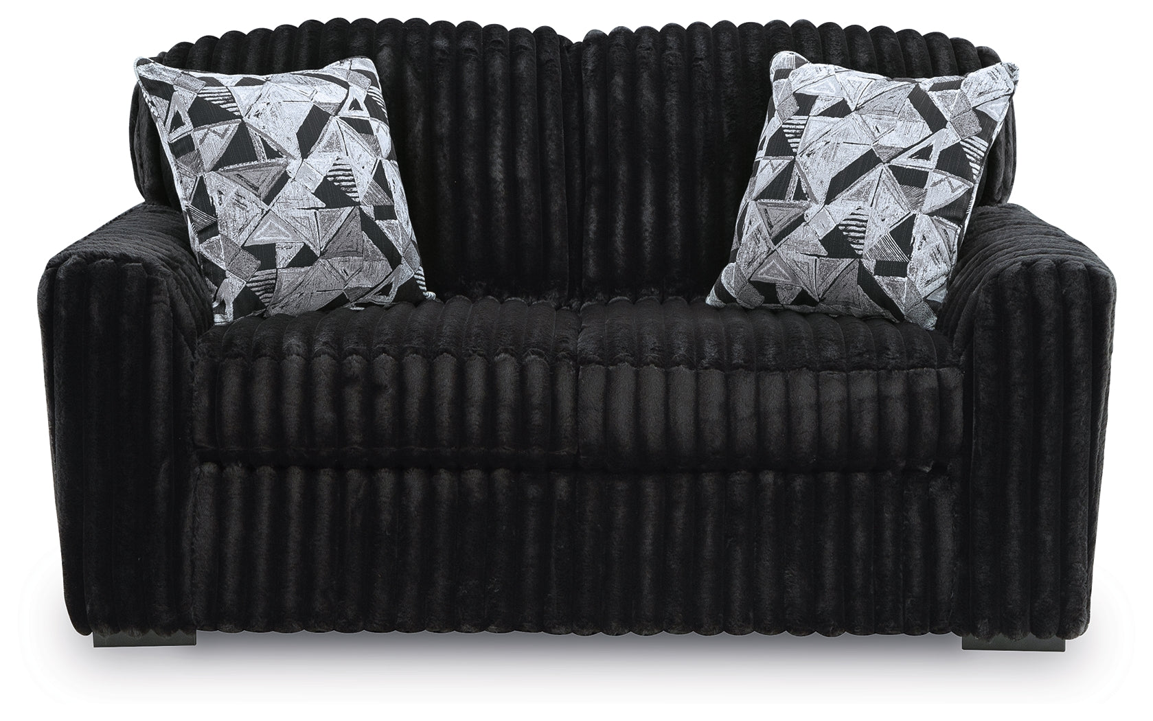 Midnight-Madness Onyx Sofa, Loveseat and Oversized Chair - Ornate Home