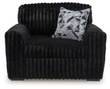 Midnight-Madness Onyx Sofa, Loveseat and Oversized Chair - Ornate Home