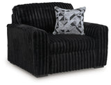 Midnight-Madness Onyx Sofa, Loveseat and Oversized Chair - Ornate Home