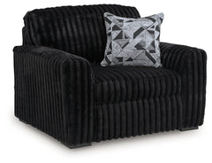 Midnight-Madness Onyx Sofa, Loveseat and Oversized Chair - Ornate Home