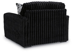 Midnight-Madness Onyx Sofa, Loveseat and Oversized Chair - Ornate Home