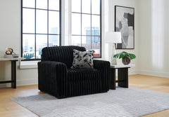 Midnight-Madness Onyx Sofa, Loveseat and Oversized Chair - Ornate Home