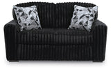 Midnight-Madness Onyx Sofa, Loveseat and Oversized Ottoman (Online Special Price) - Ornate Home