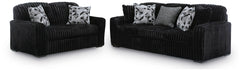 Midnight-Madness Onyx Sofa and Loveseat - Ornate Home