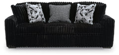 Midnight-Madness Onyx Sofa and Loveseat - Ornate Home