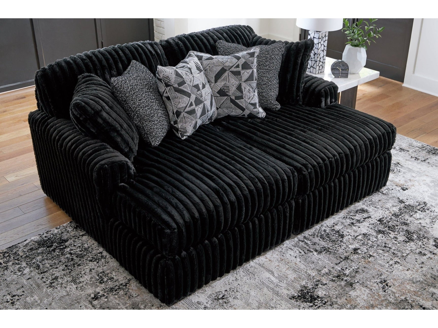 Midnight-Madness Onyx Super Chaise - Ornate Home