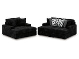 Midnight-Madness Onyx Super Chaise and Oversized Chaise (Online Special Price) - Ornate Home