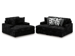 Midnight-Madness Onyx Super Chaise and Oversized Chaise - Ornate Home