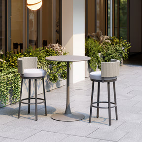 Midnight White Wave Barstool - Ornate Home