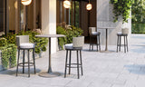 Midnight White Wave Barstool - Ornate Home