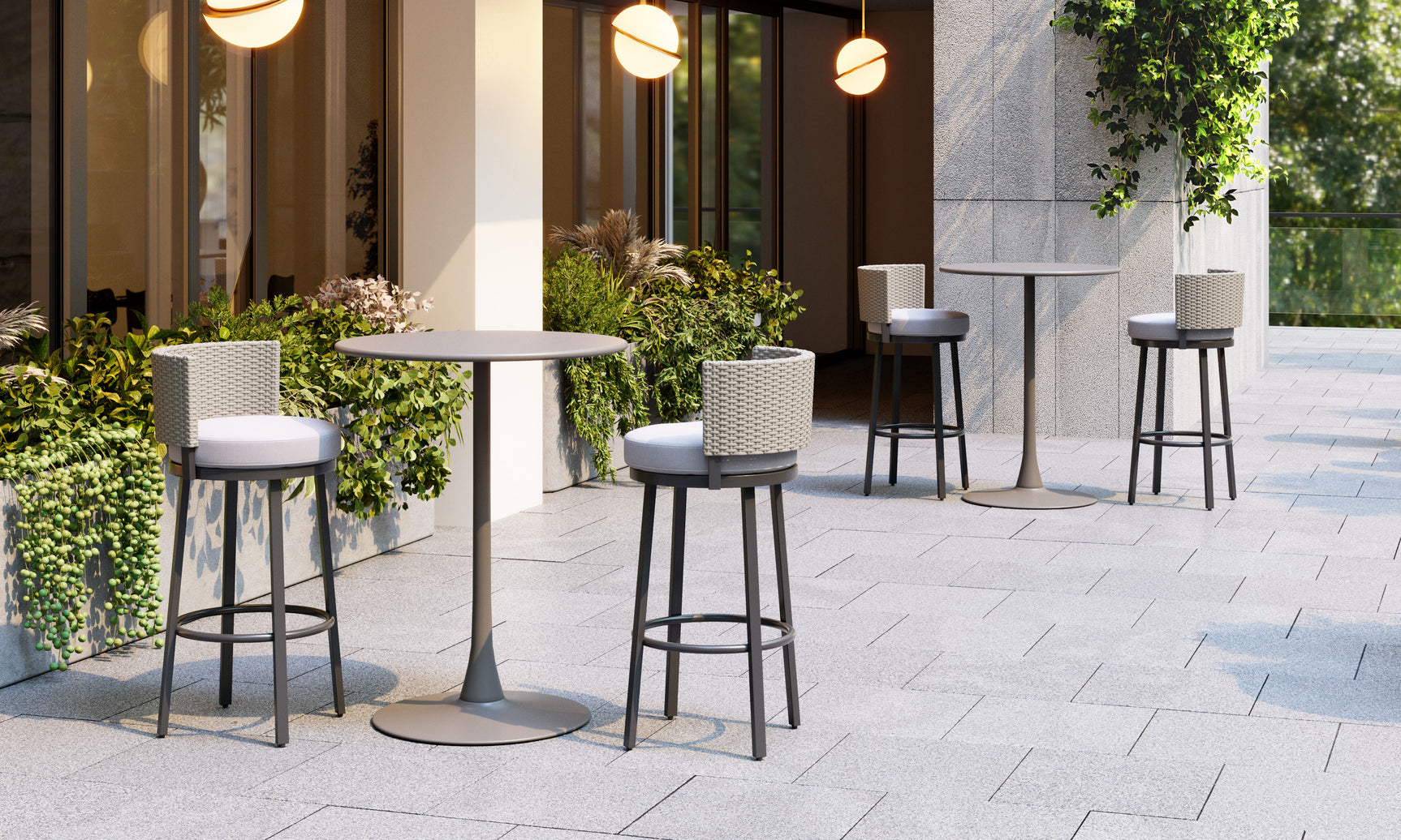 Midnight White Wave Barstool - Ornate Home