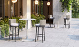 Midnight White Wave Barstool - Ornate Home