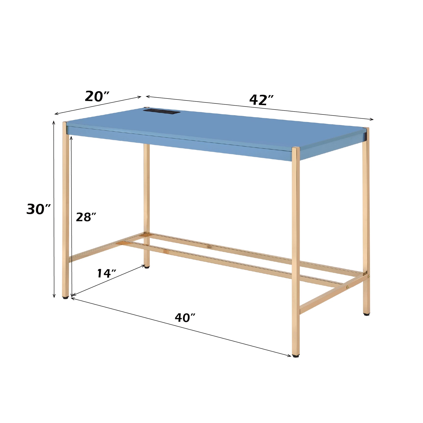 Midriaks Blue Writing Desk - Ornate Home