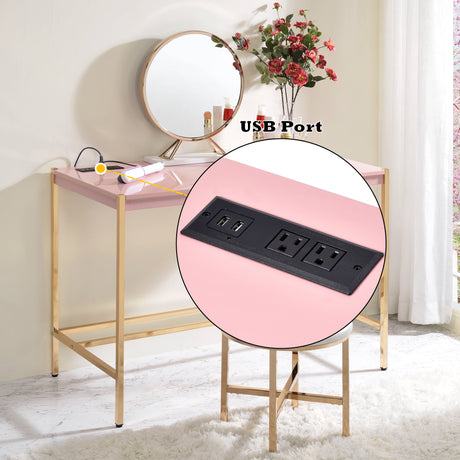 Midriaks Pink Writing Desk W/Usb - Ornate Home