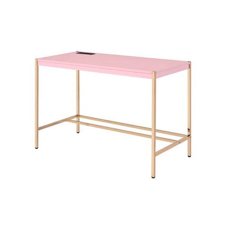 Midriaks Pink Writing Desk W/Usb - Ornate Home