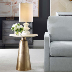Midsummer Antique Brass Accent Table - Ornate Home