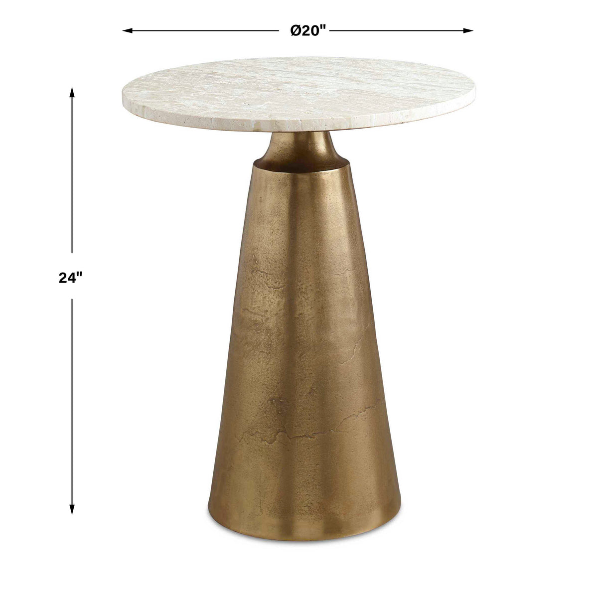 Midsummer Antique Brass Accent Table - Ornate Home